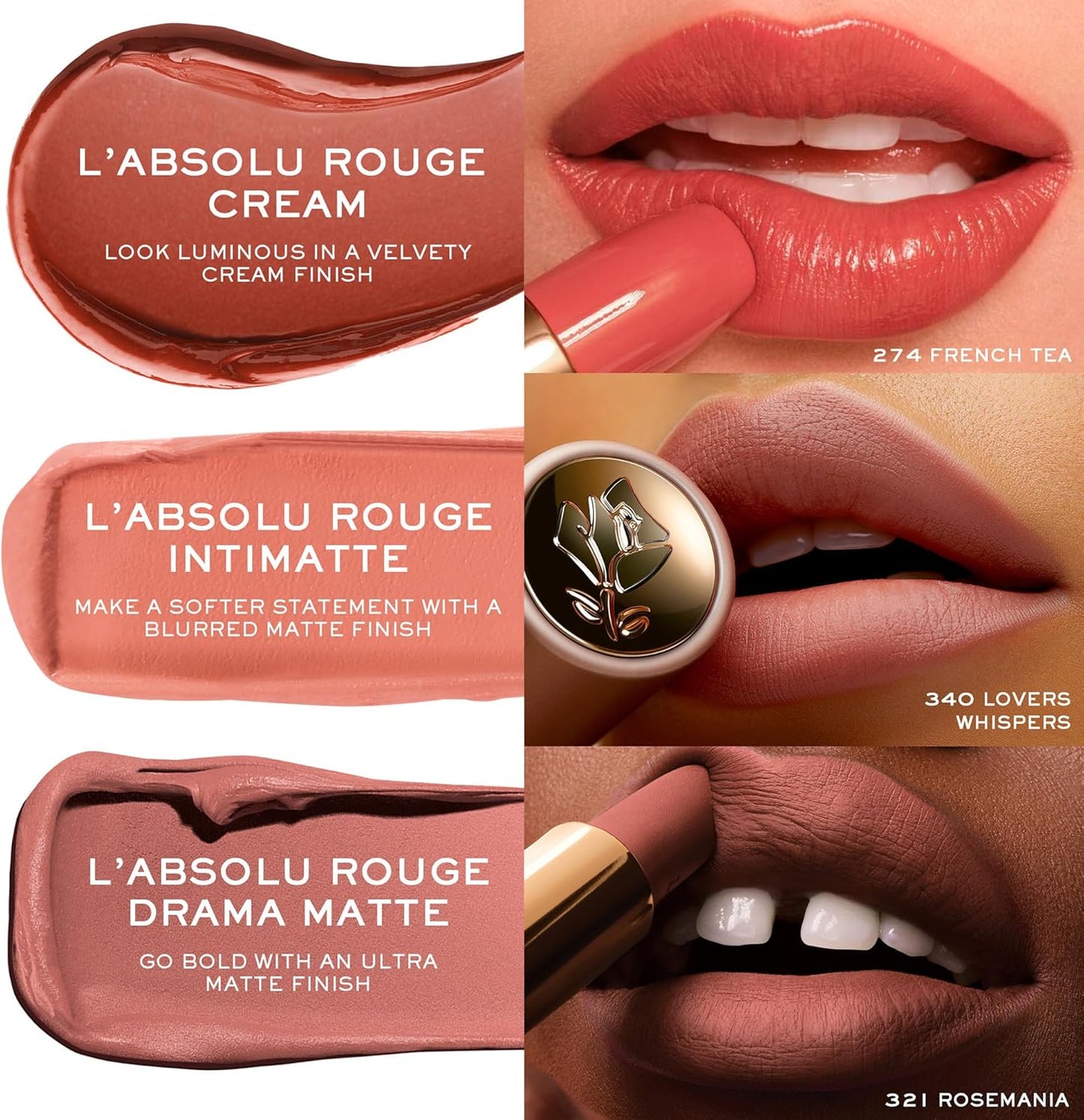 Lancôme, Batom, L'Absolu Rouge Drama Matte, Até 8 horas de duração