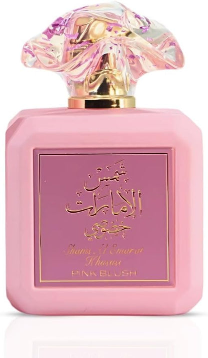 Ard al Zaafaran Pink Blush Shams Al Emarat Khususi, Perfume Marshmallow Blush Para Mulheres, Eau De Parfum - 100 Ml (3,4 Oz) Perfume Árabe Romântico E Doce - Uma Fragrância Cativante Embalada Em Um