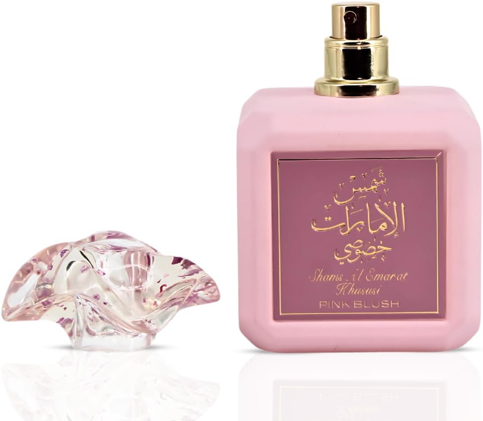Ard al Zaafaran Pink Blush Shams Al Emarat Khususi, Perfume Marshmallow Blush Para Mulheres, Eau De Parfum - 100 Ml (3,4 Oz) Perfume Árabe Romântico E Doce - Uma Fragrância Cativante Embalada Em Um