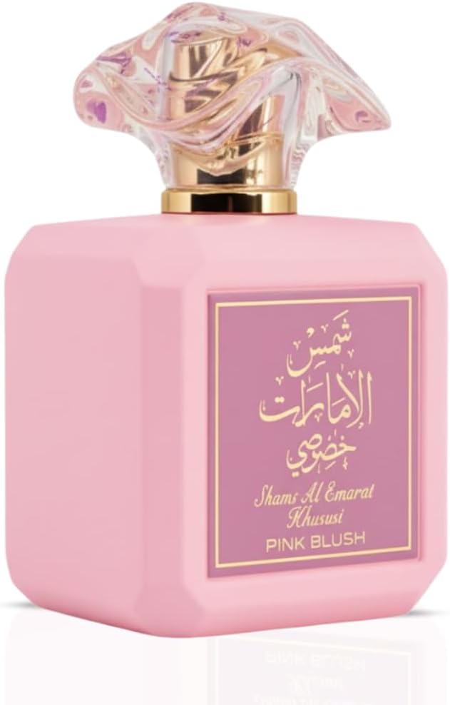 Ard al Zaafaran Pink Blush Shams Al Emarat Khususi, Perfume Marshmallow Blush Para Mulheres, Eau De Parfum - 100 Ml (3,4 Oz) Perfume Árabe Romântico E Doce - Uma Fragrância Cativante Embalada Em Um