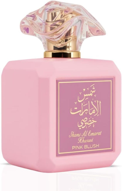 Ard al Zaafaran Pink Blush Shams Al Emarat Khususi, Perfume Marshmallow Blush Para Mulheres, Eau De Parfum - 100 Ml (3,4 Oz) Perfume Árabe Romântico E Doce - Uma Fragrância Cativante Embalada Em Um