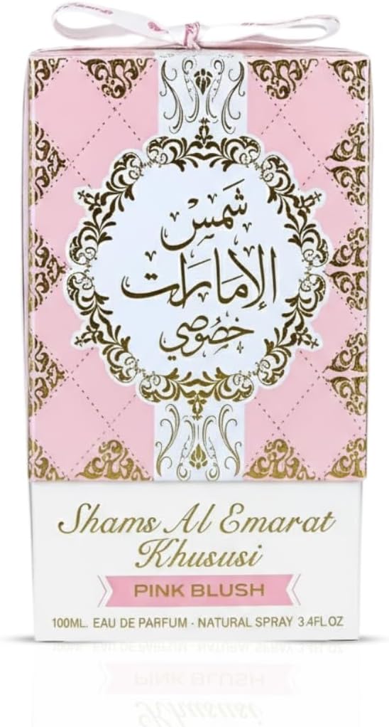 Ard al Zaafaran Pink Blush Shams Al Emarat Khususi, Perfume Marshmallow Blush Para Mulheres, Eau De Parfum - 100 Ml (3,4 Oz) Perfume Árabe Romântico E Doce - Uma Fragrância Cativante Embalada Em Um