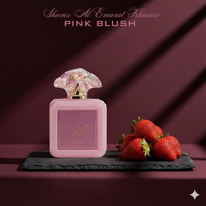 Ard al Zaafaran Pink Blush Shams Al Emarat Khususi, Perfume Marshmallow Blush Para Mulheres, Eau De Parfum - 100 Ml (3,4 Oz) Perfume Árabe Romântico E Doce - Uma Fragrância Cativante Embalada Em Um