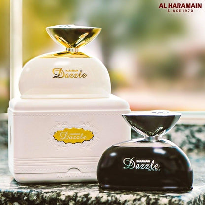 Al Haramain Dazzle - Perfume árabe para mulheres - Fragrâncias florais frutadas de longa duração com notas de groselha preta, bergamota, rosa, patchouli - Eau de Parfum árabe - Spray EDP de 100 ml