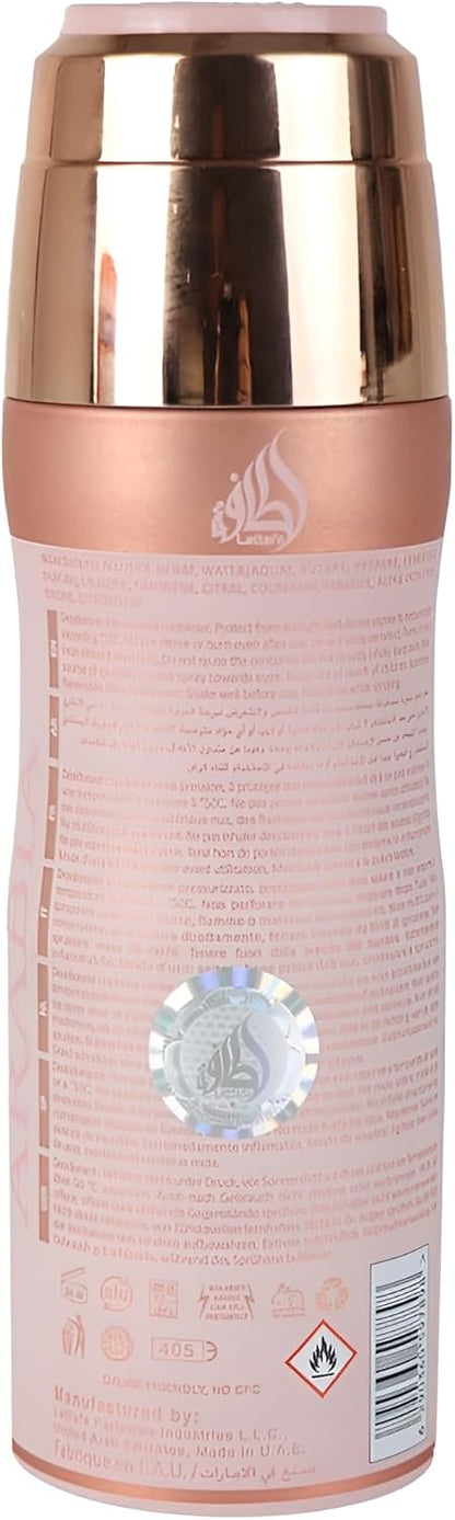 Perfume Spray Corporal Ameerat Al Arab Prive Rose Feminino 200ml