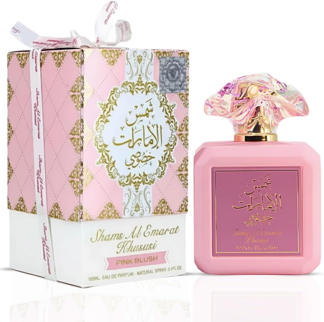 Ard al Zaafaran Pink Blush Shams Al Emarat Khususi, Perfume Marshmallow Blush Para Mulheres, Eau De Parfum - 100 Ml (3,4 Oz) Perfume Árabe Romântico E Doce - Uma Fragrância Cativante Embalada Em Um