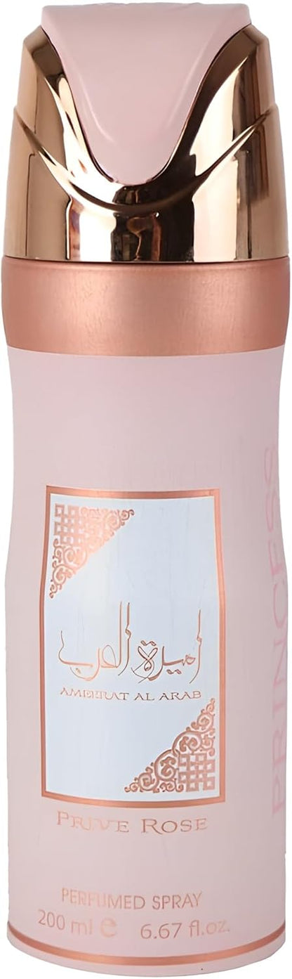 Perfume Spray Corporal Ameerat Al Arab Prive Rose Feminino 200ml