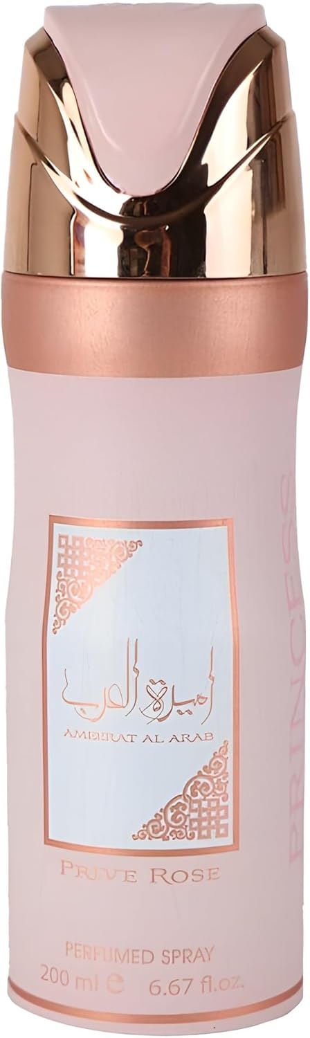 Perfume Spray Corporal Ameerat Al Arab Prive Rose Feminino 200ml