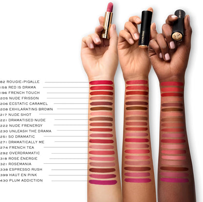 Lancôme, Batom, L'Absolu Rouge Drama Matte, Até 8 horas de duração